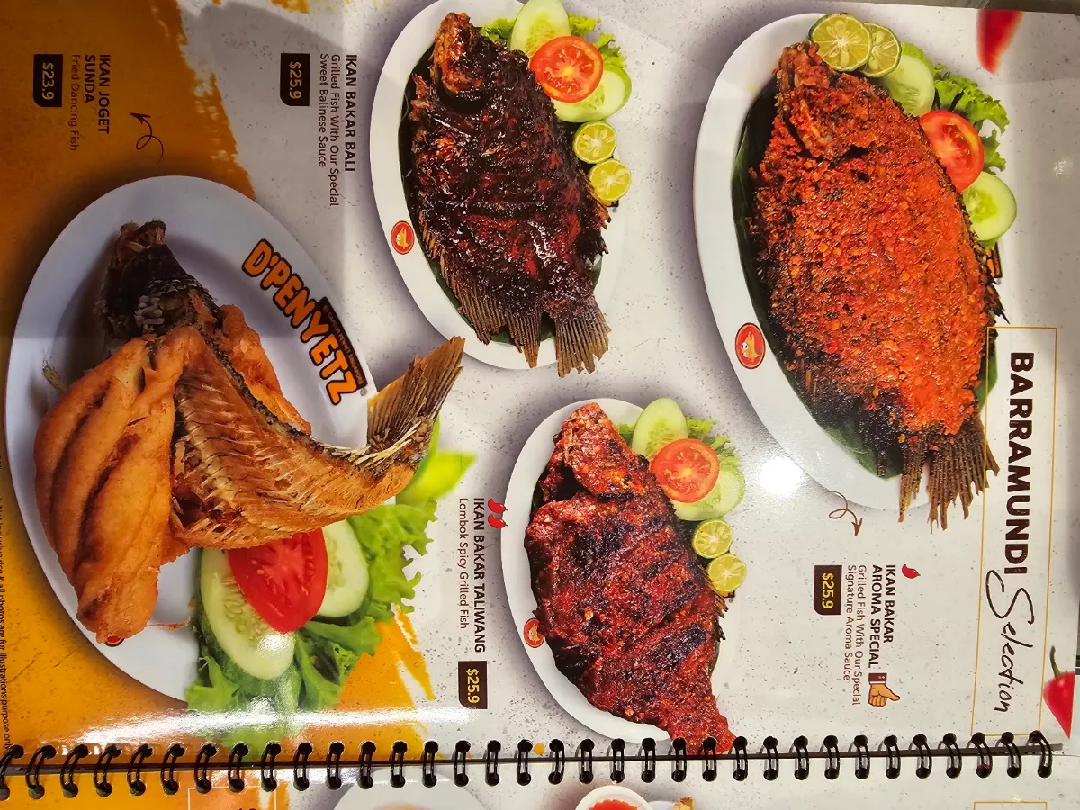 Menu, D'penyetz & D'cendol Sussex (Halal)