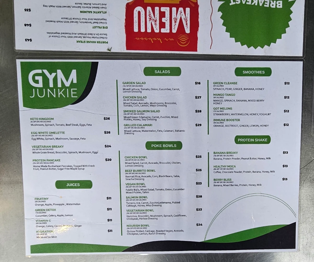 Menu, Mr Hobson