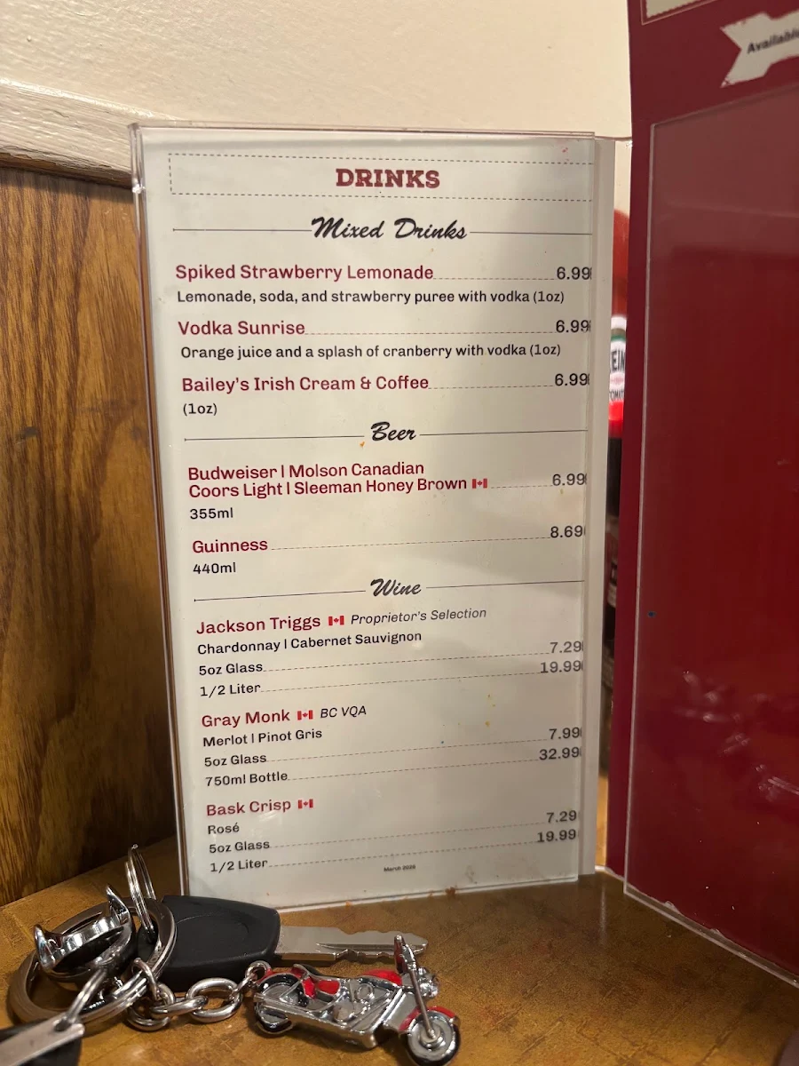 Menu, Home Restaurant