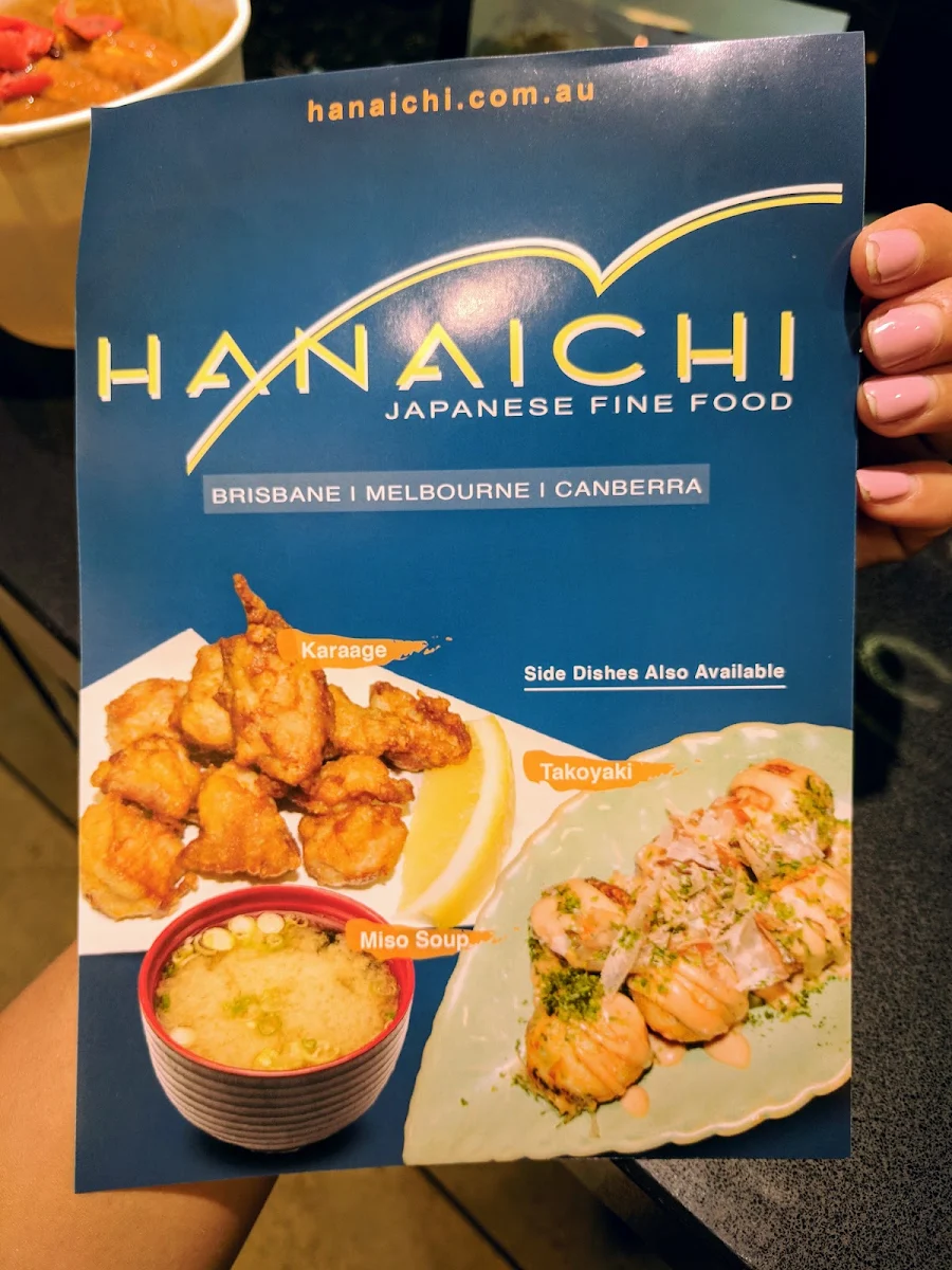 Menu, Hanaichi Indooroopilly