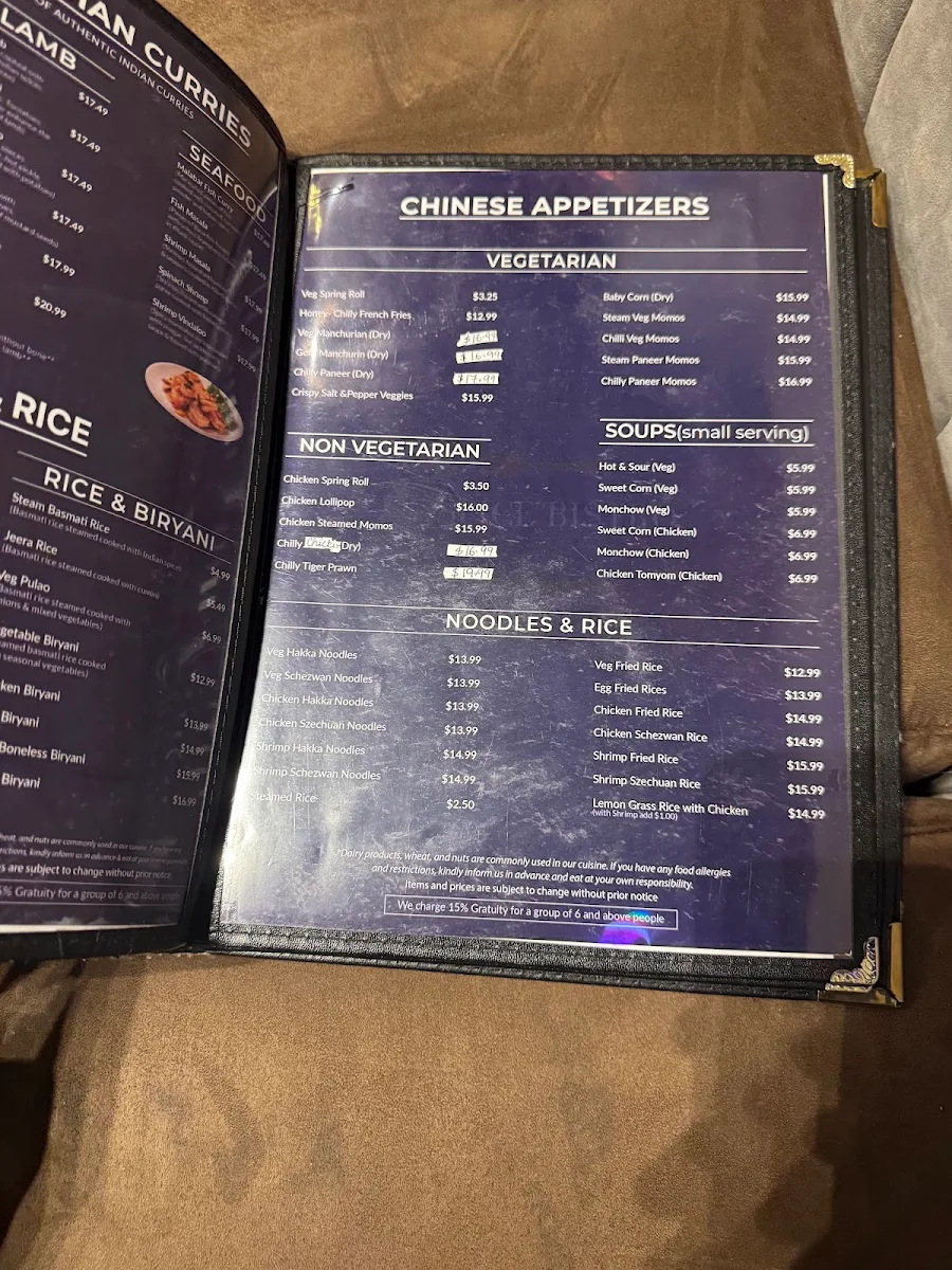 Menu, 7 Spice Bistro – Authentic Indian Restaurant | Hakka Cuisine | Catering service | Food Truck Catering Brampton