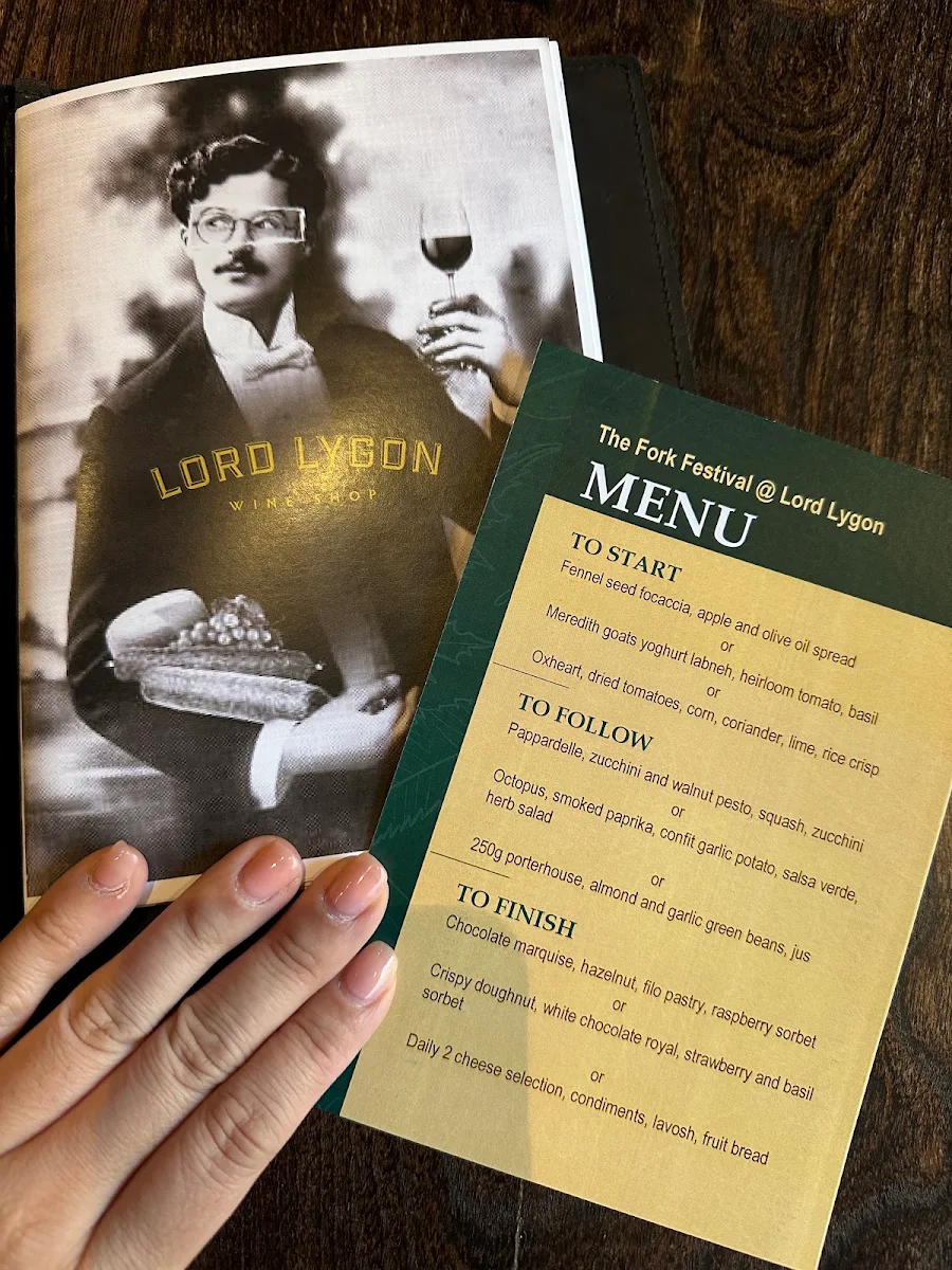 Menu, Lord Lygon