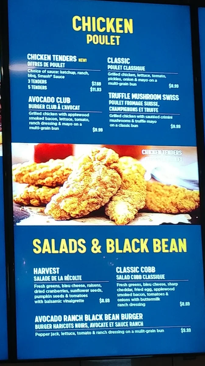 Menu, Smashburger