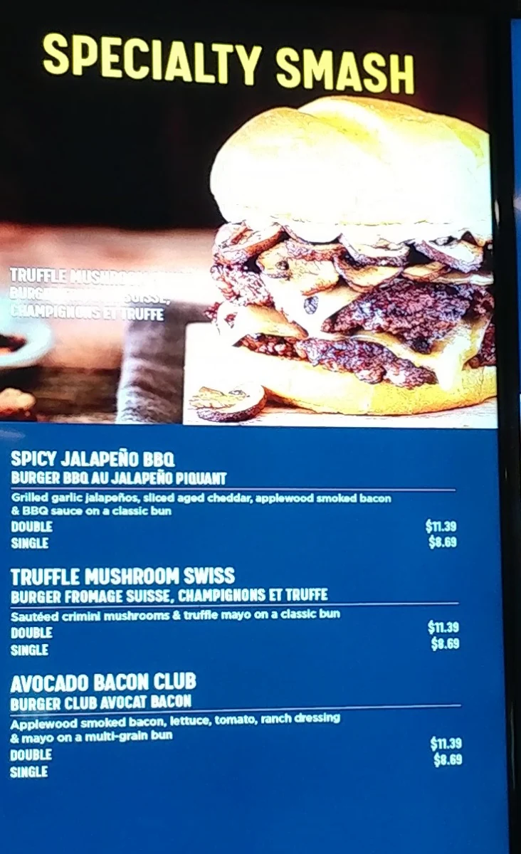 Menu, Smashburger