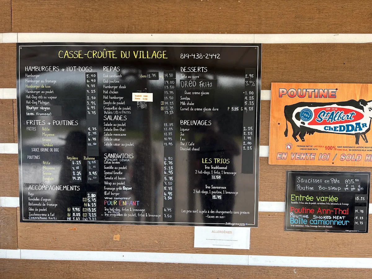 Menu, Casse-Croûte du Village