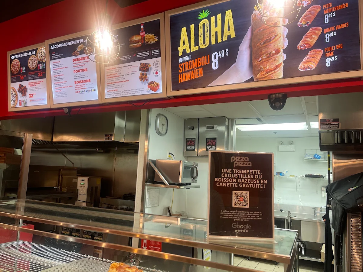 Menu, Pizza Pizza