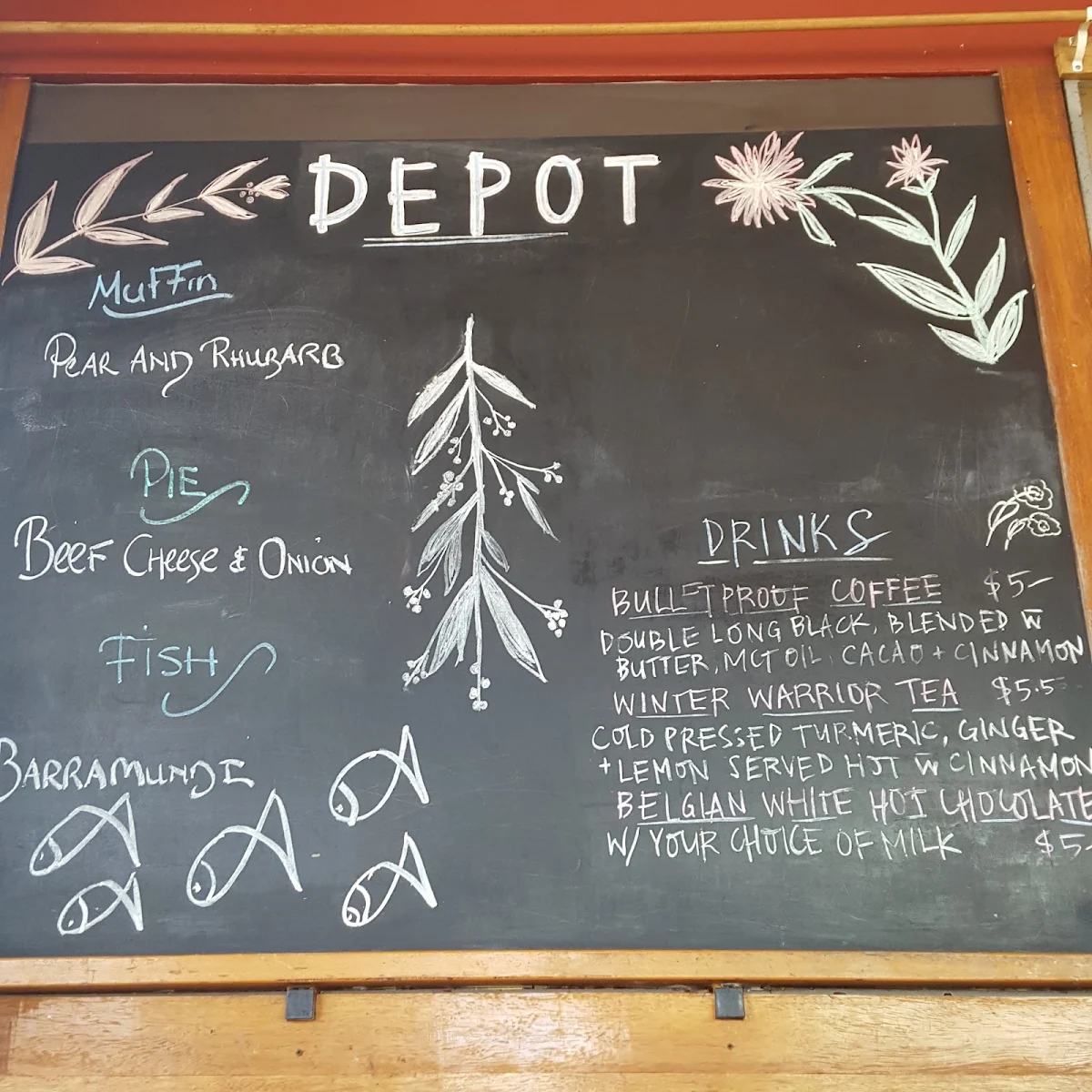 Menu, The Depot