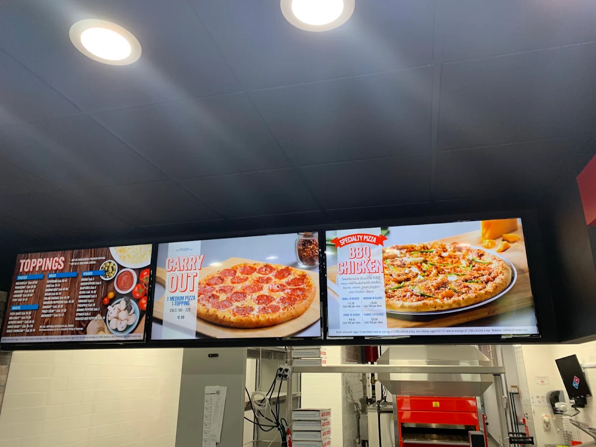 Menu, Domino's Pizza