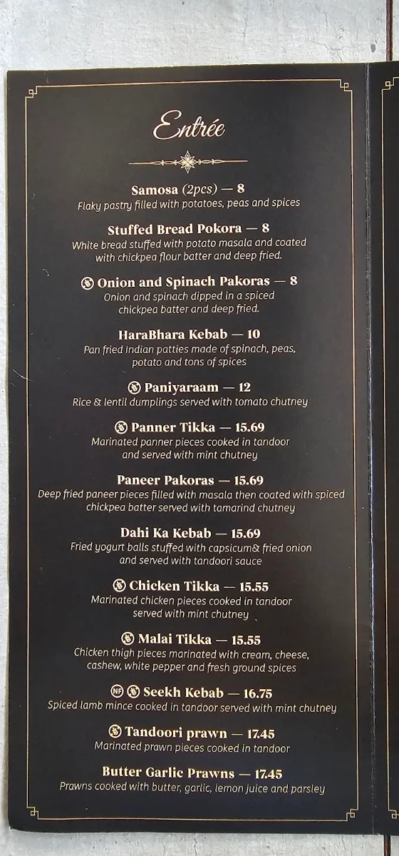 Menu, Lazeez Indian Bistro