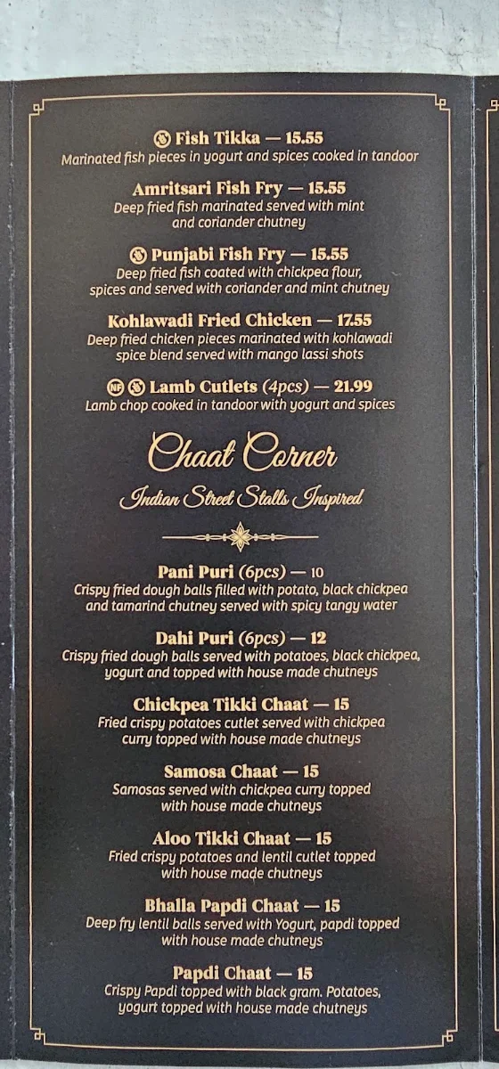Menu, Lazeez Indian Bistro