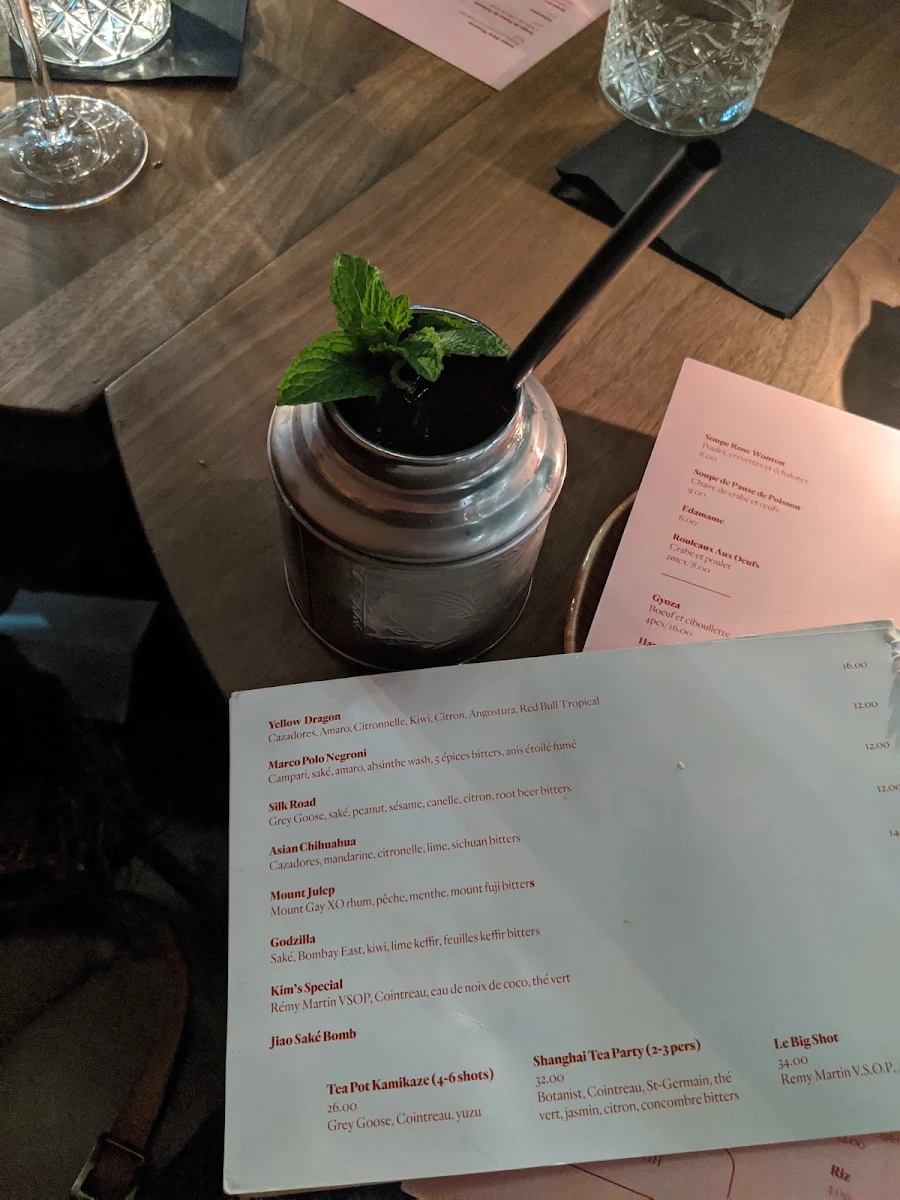 Menu, JIAO Dim Sum Bar