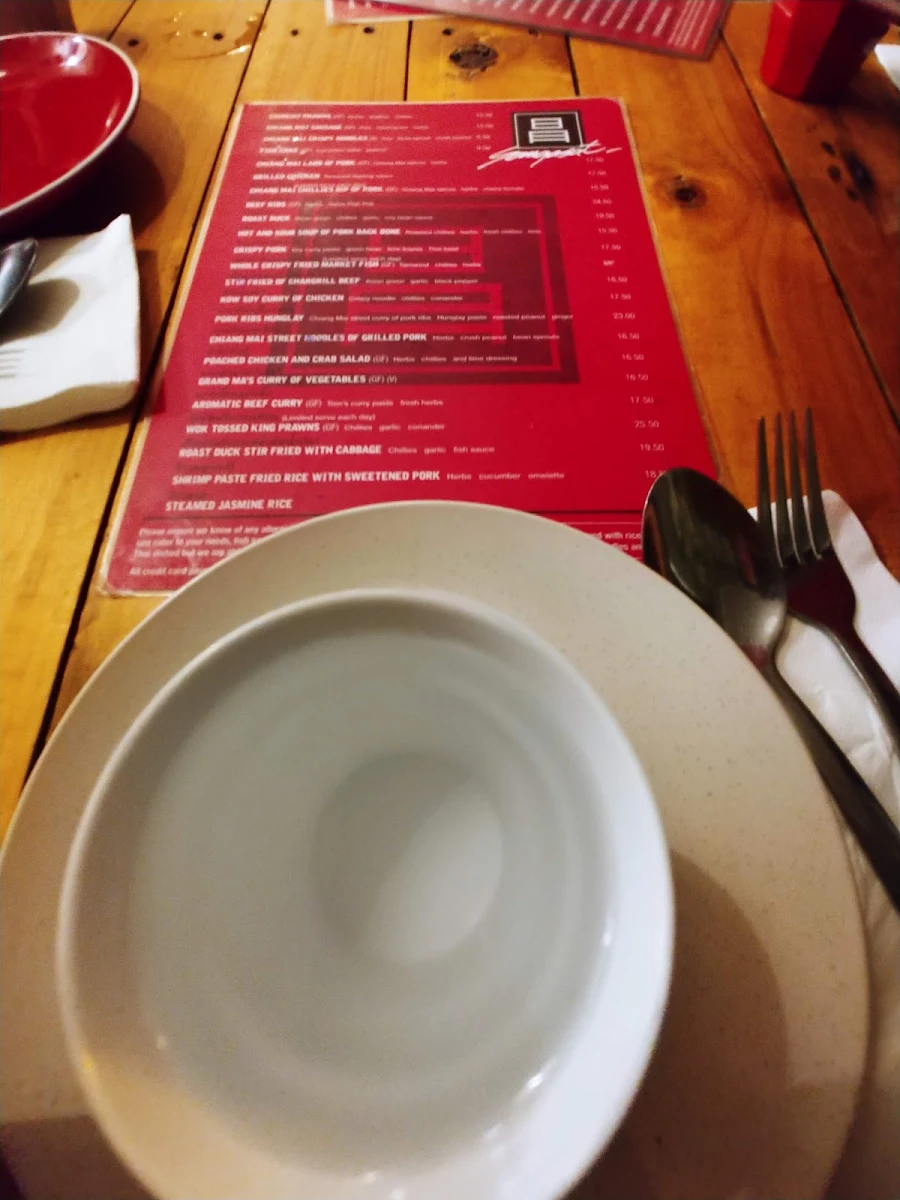 Menu, Samgasat Thai Cuisine