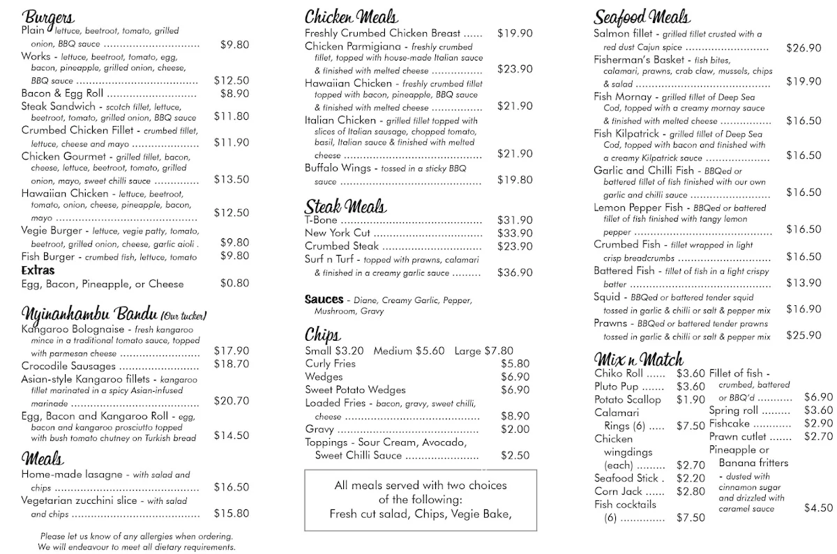 Menu, 53 on Bridge