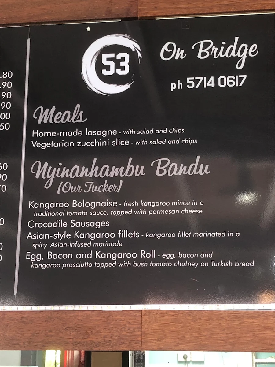 Menu, 53 on Bridge