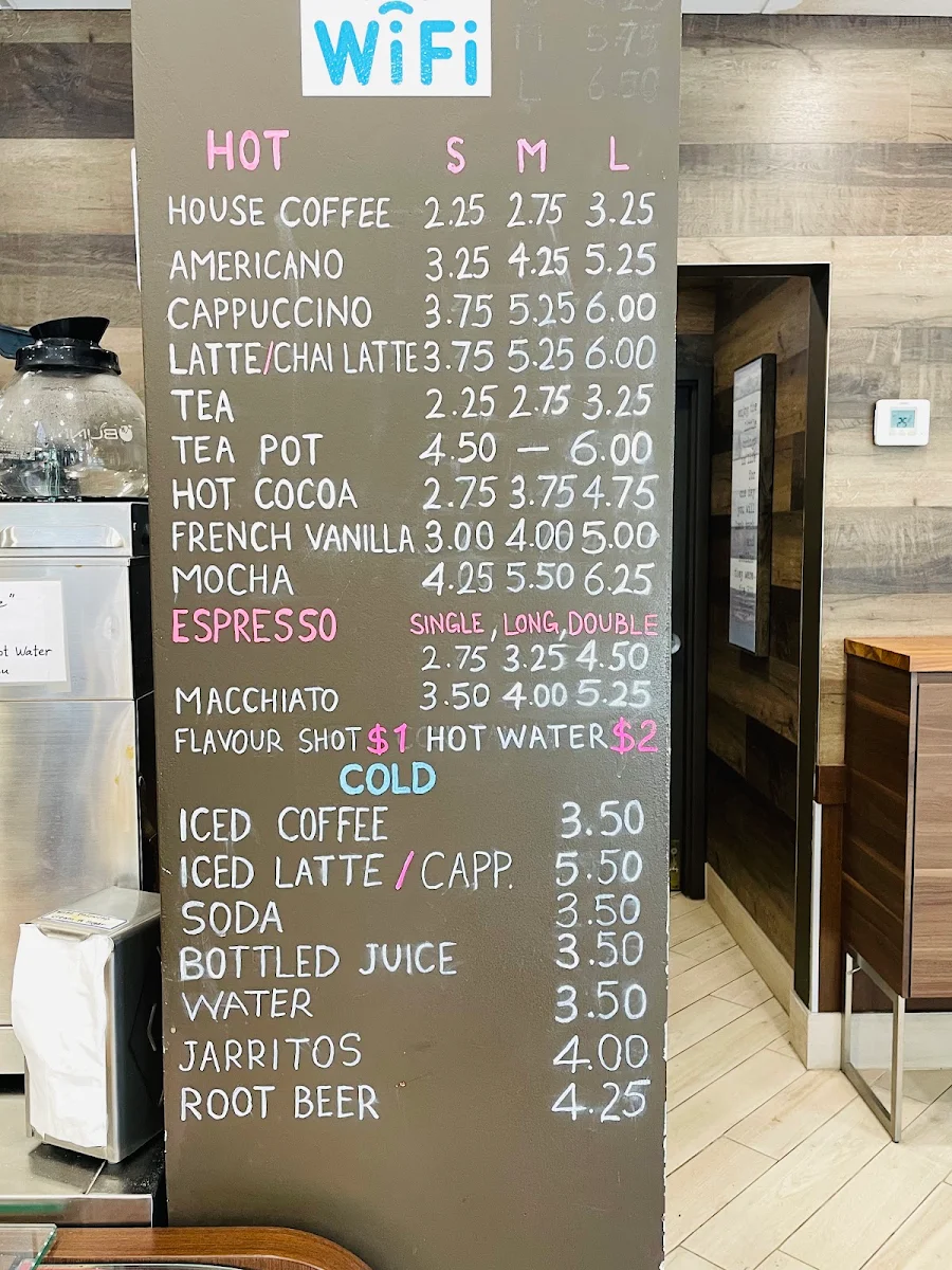 Menu, Cream n Sugar Cafe and Bistro
