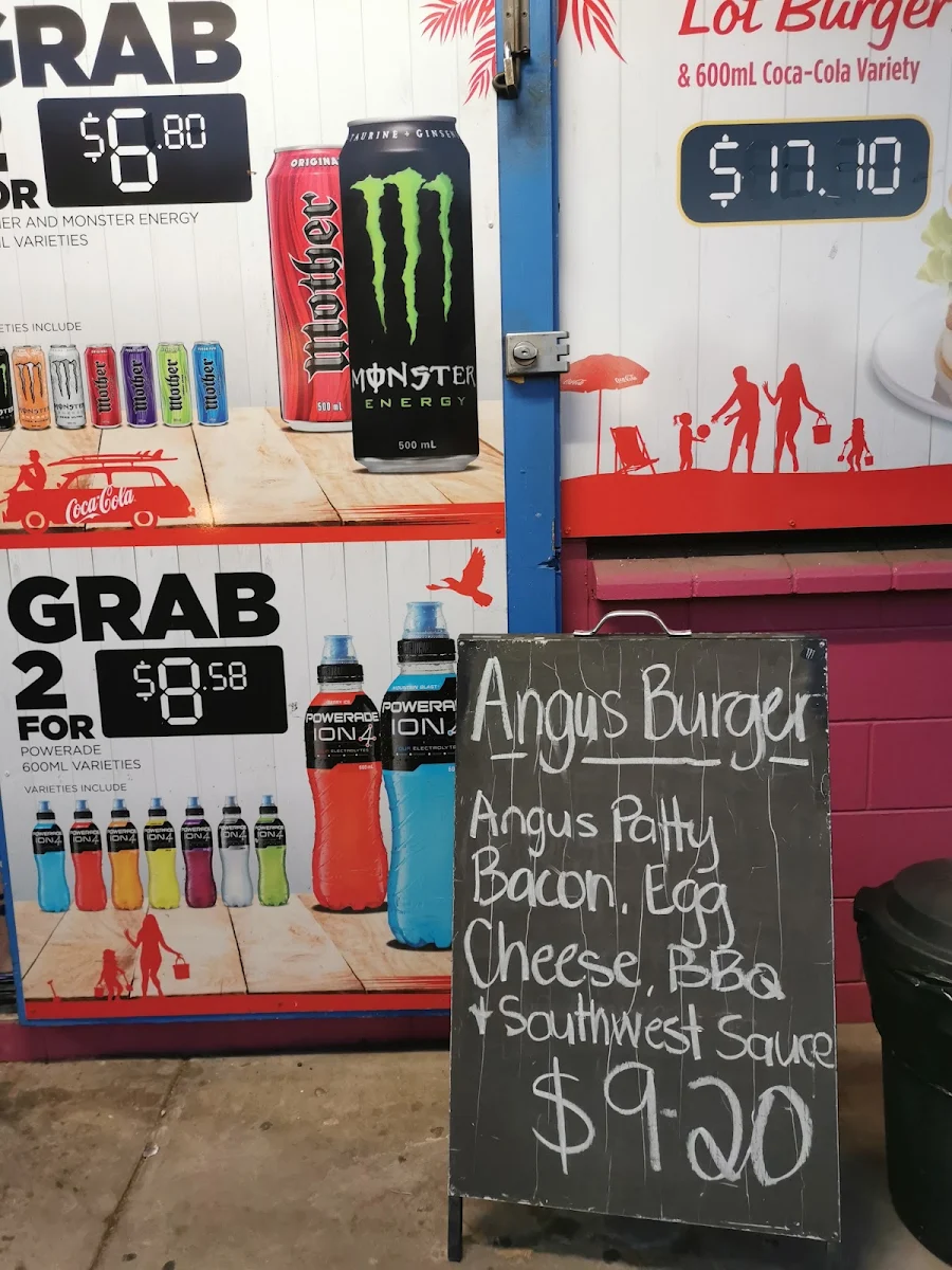 Menu, Bushland Beach Convenience and Takeaway