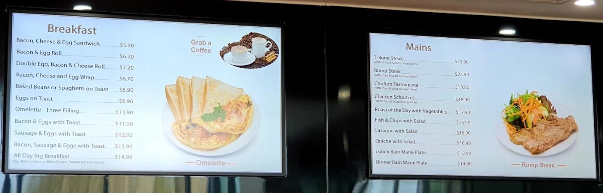 Menu, Road Haven Cafe