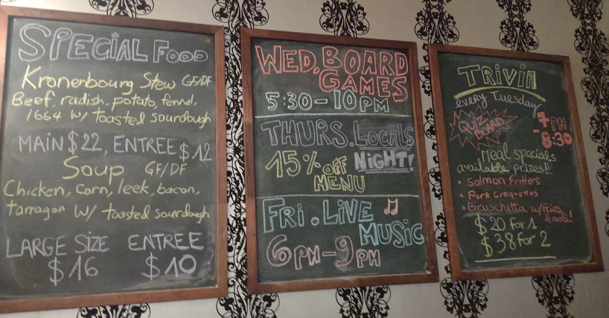Menu, Common Vice Wine Bar