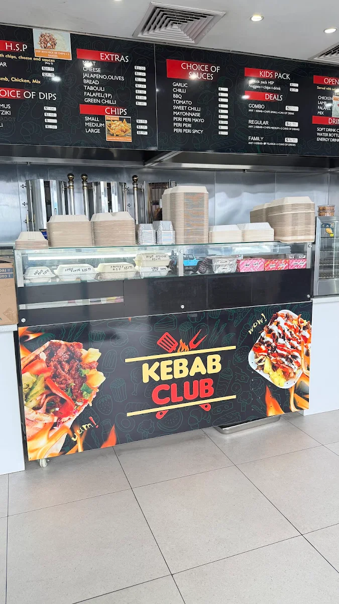 Menu, Kebab Club Tarneit