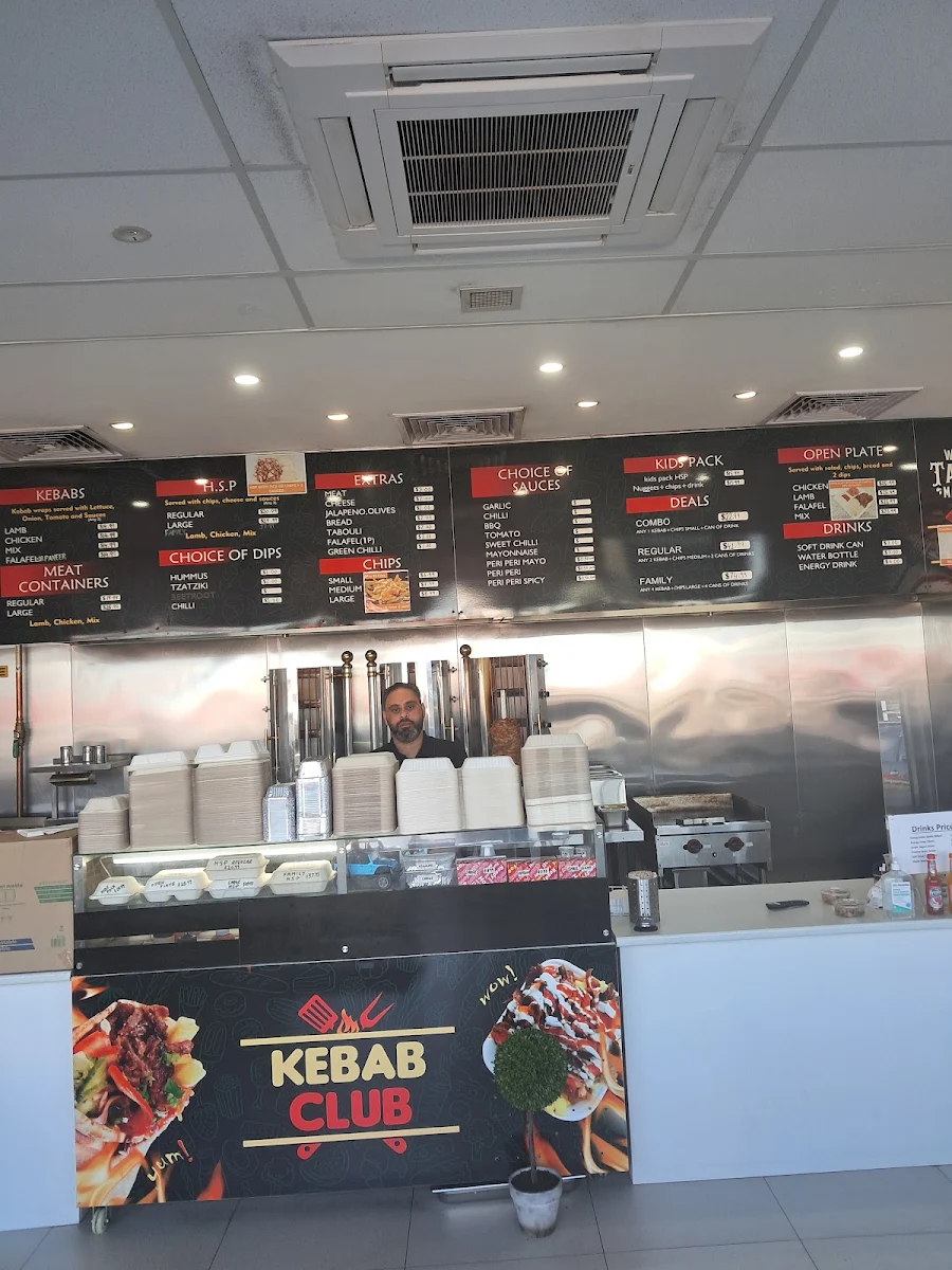 Menu, Kebab Club Tarneit