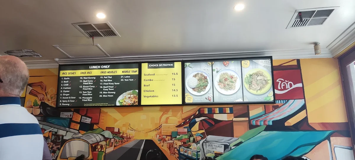 Menu, Tim's Thai