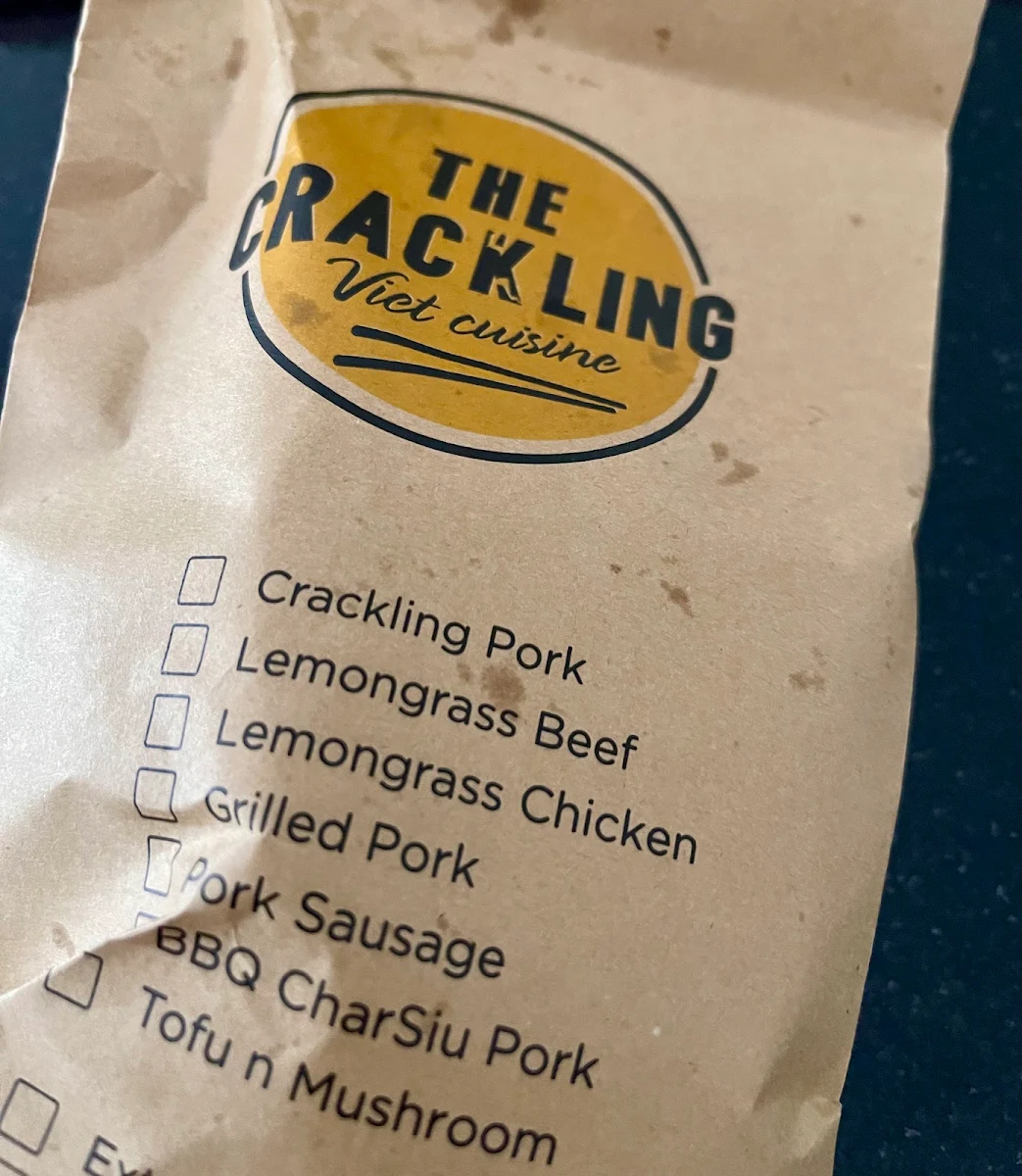 Menu, Crackling - Holland Park West