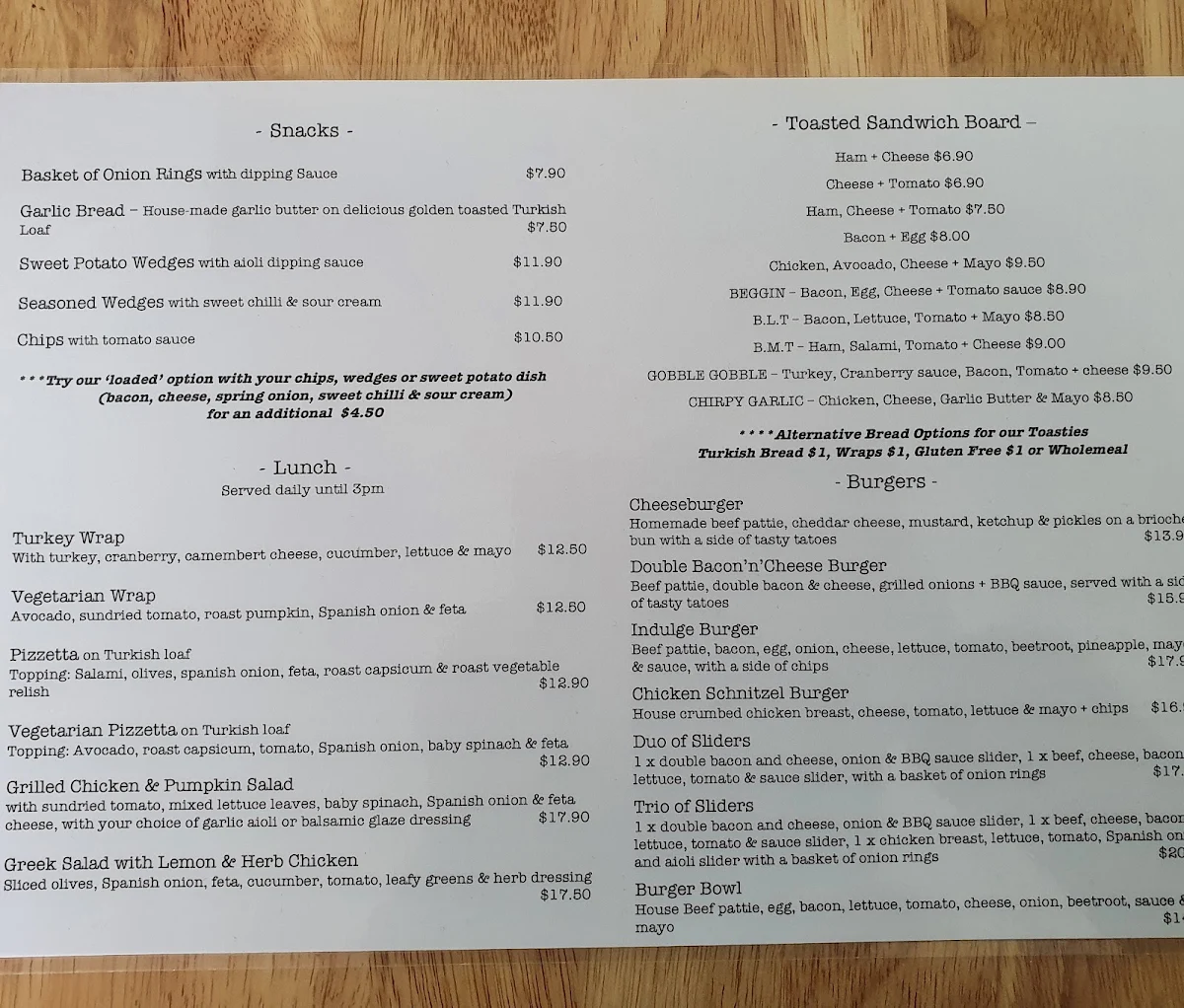 Menu, Desserts by Indulge