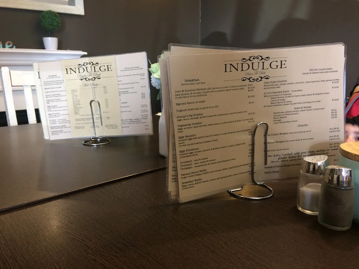 Menu, Desserts by Indulge