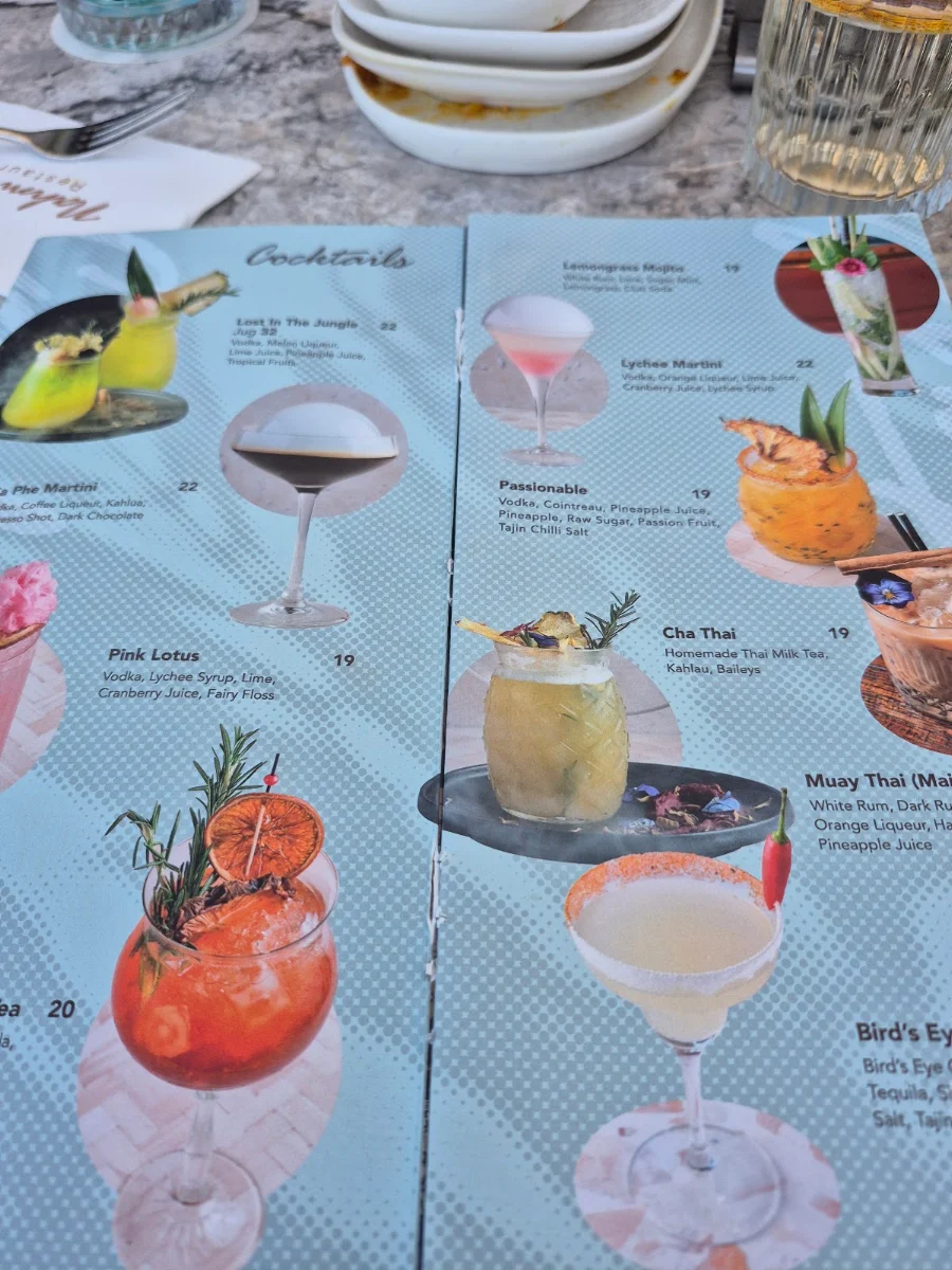 Menu, Nahm Talay Thai Restaurant and Bar