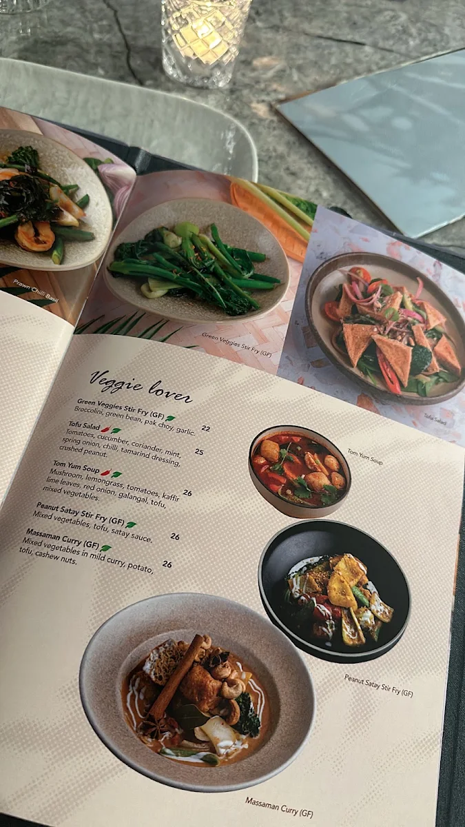 Menu, Nahm Talay Thai Restaurant and Bar