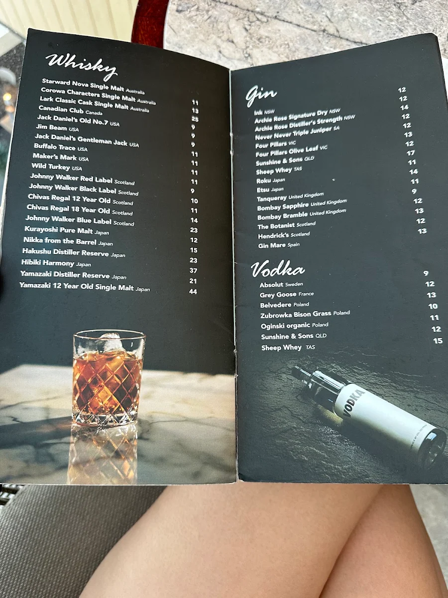 Menu, Nahm Talay Thai Restaurant and Bar