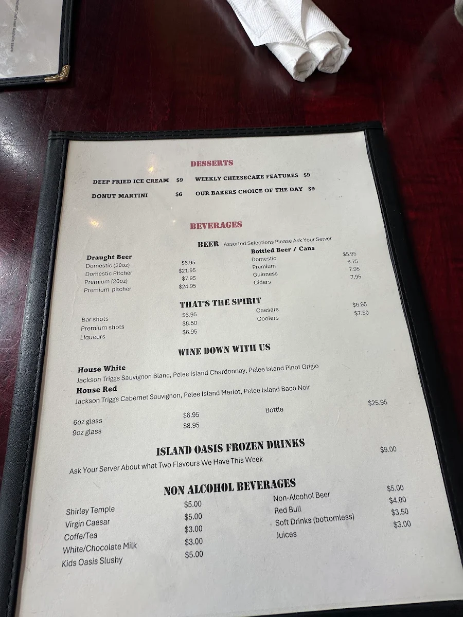 Menu, Mavericks