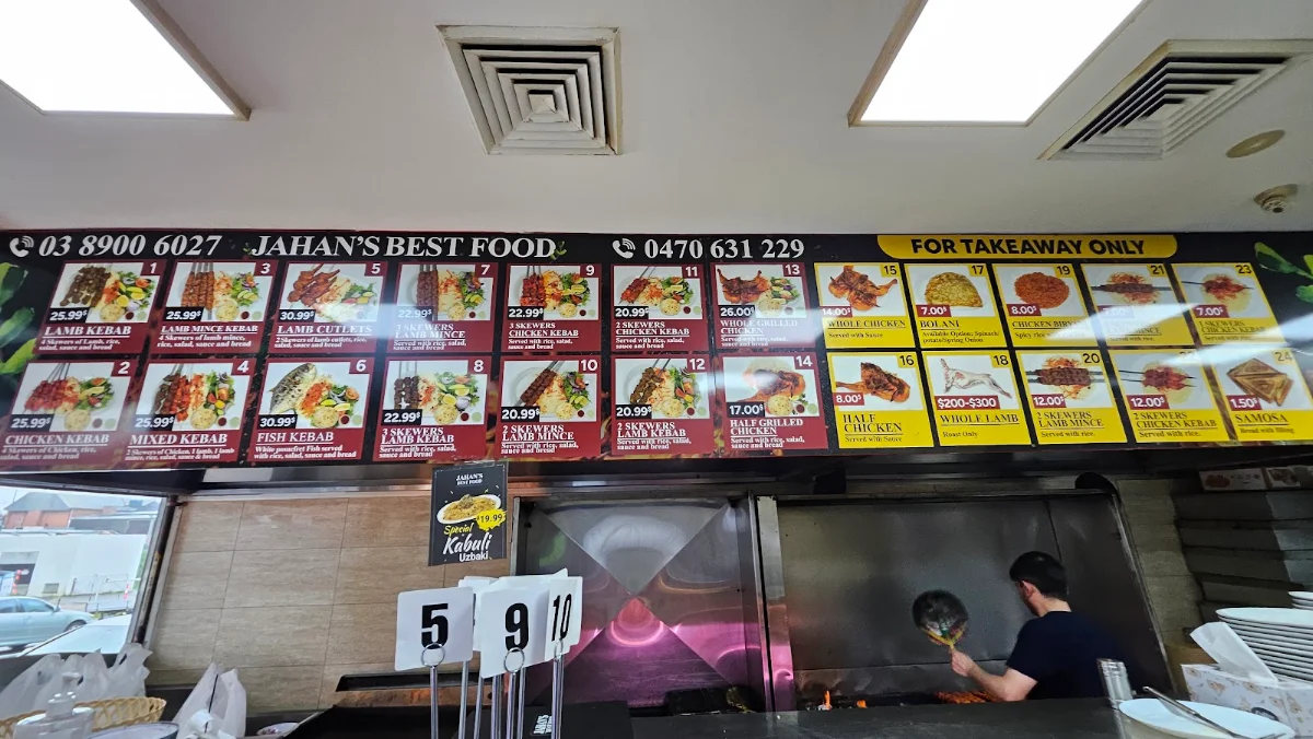 Menu, Jahan’s Kebab