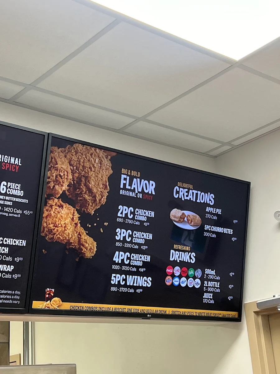 Menu, Church's Texas Chicken