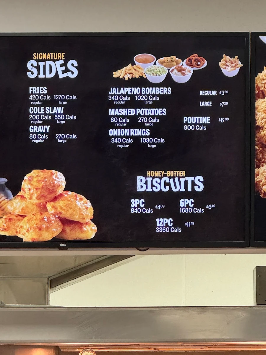 Menu, Church's Texas Chicken