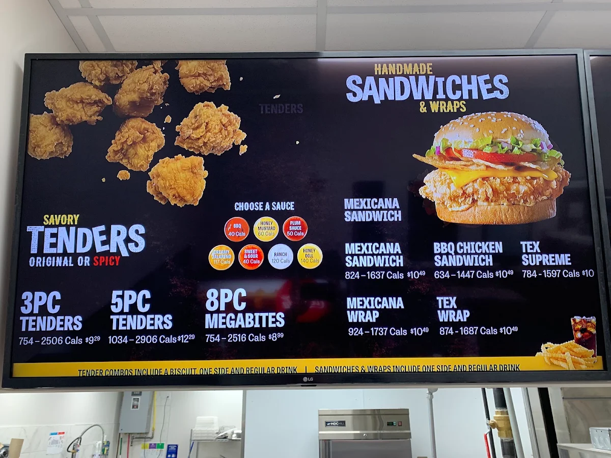 Menu, Church's Texas Chicken