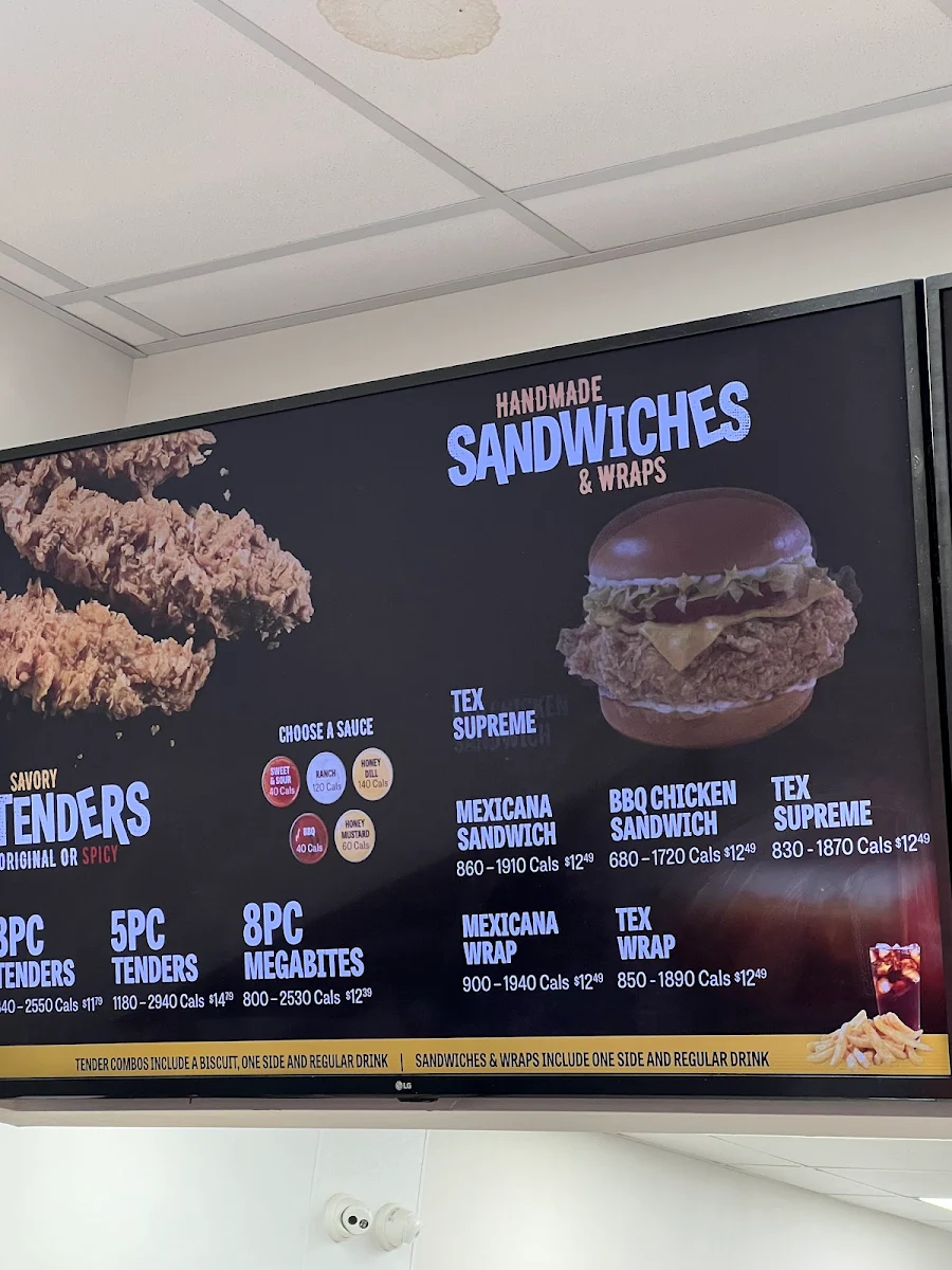 Menu, Church's Texas Chicken