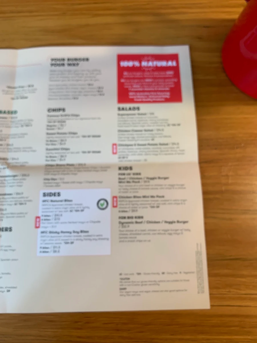 Menu, Grill'd Burgers - Whitford City