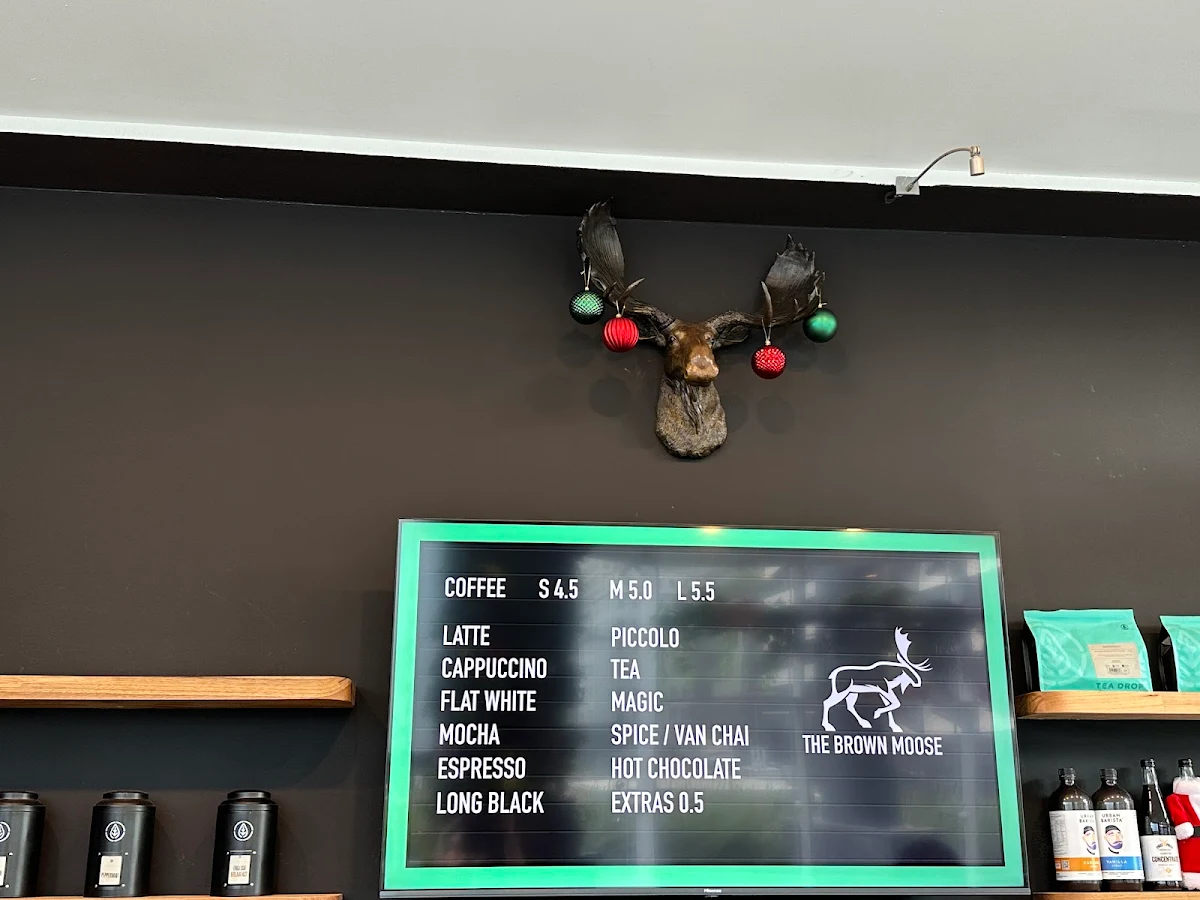 Menu, The Brown Moose