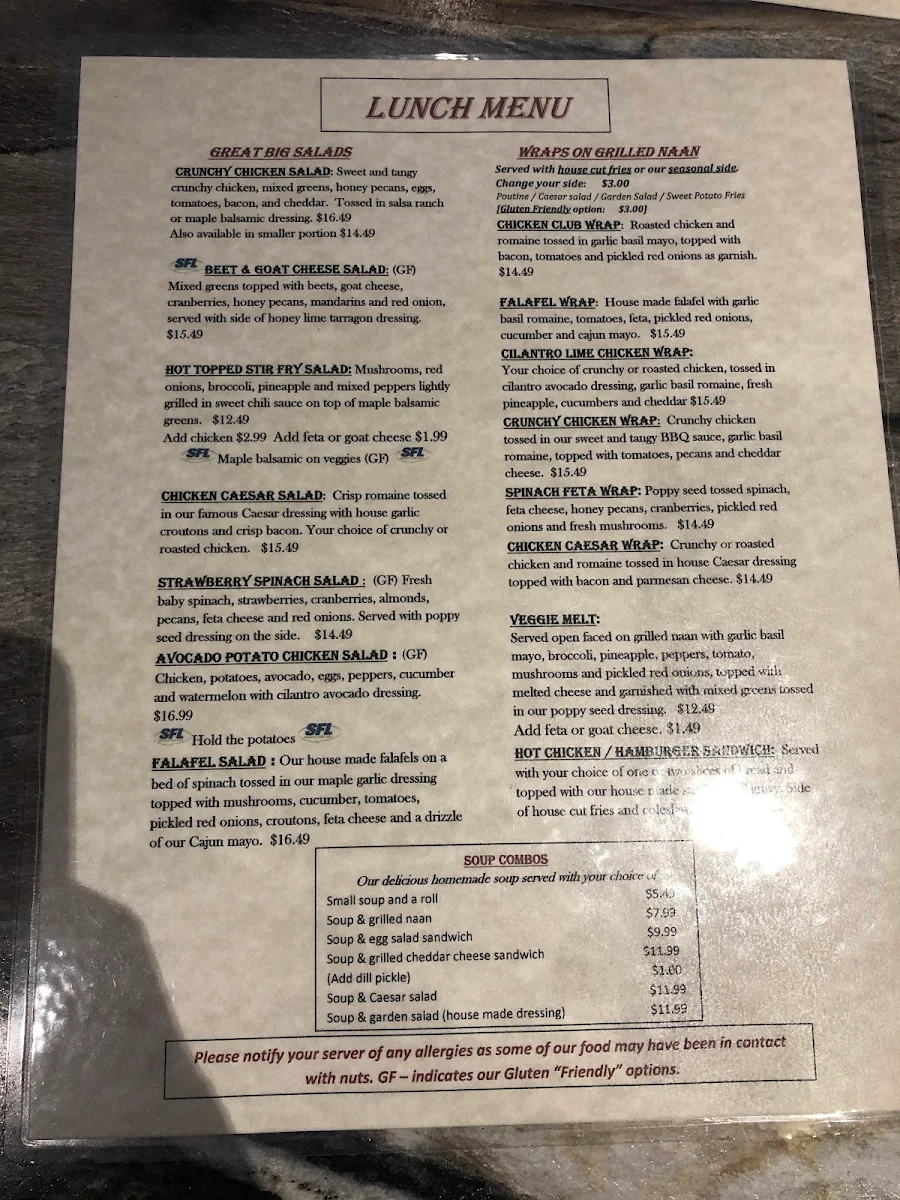 Menu, Taste and See