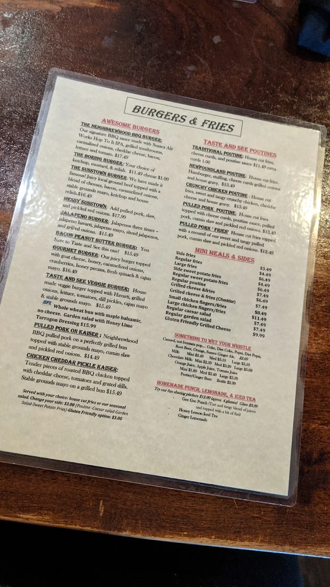 Menu, Taste and See