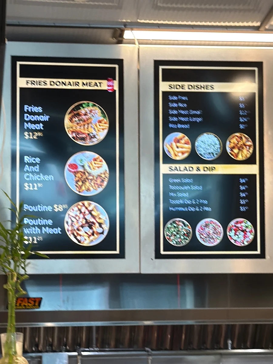 Menu, King George Donair New West