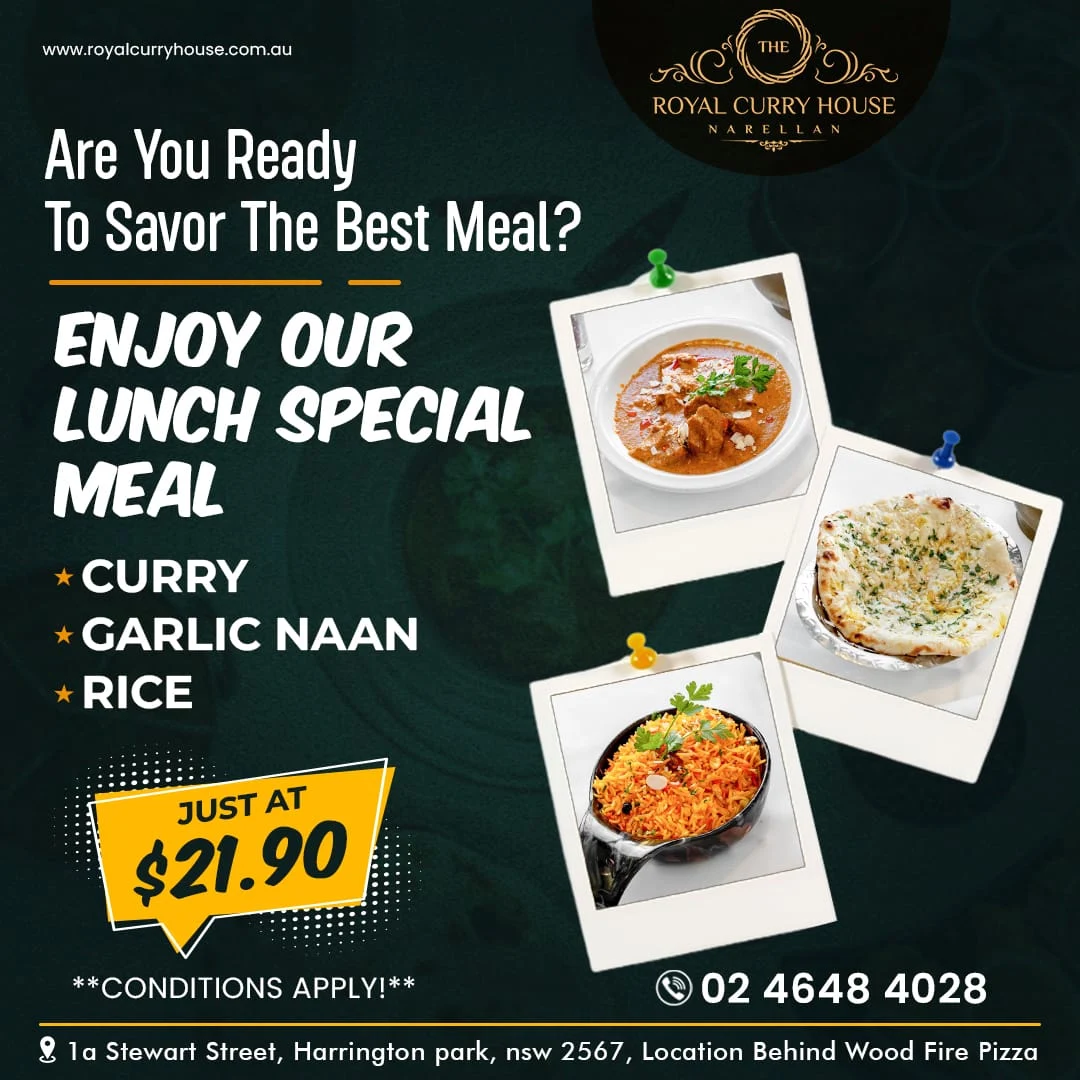 Menu, Royal Curry House Narellan