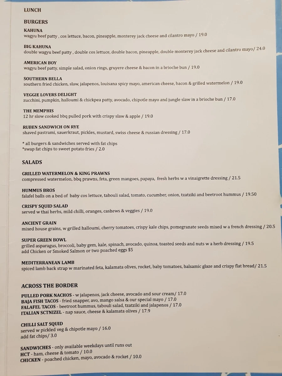 Menu, Now & Then Cafe kew