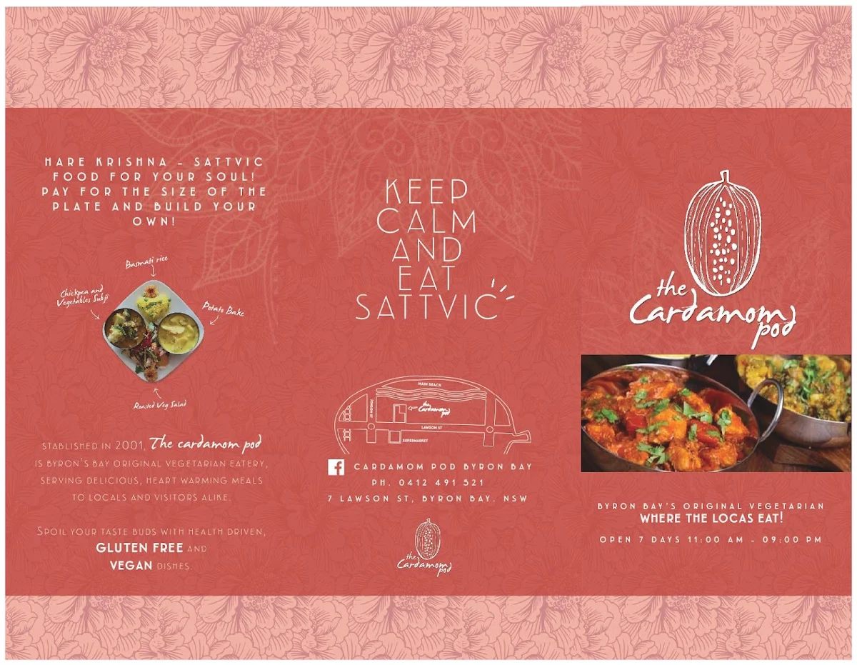 Menu, Cardamom Pod 25+ years