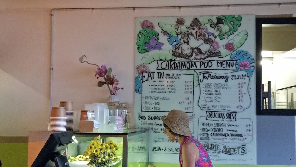 Menu, Cardamom Pod 25+ years
