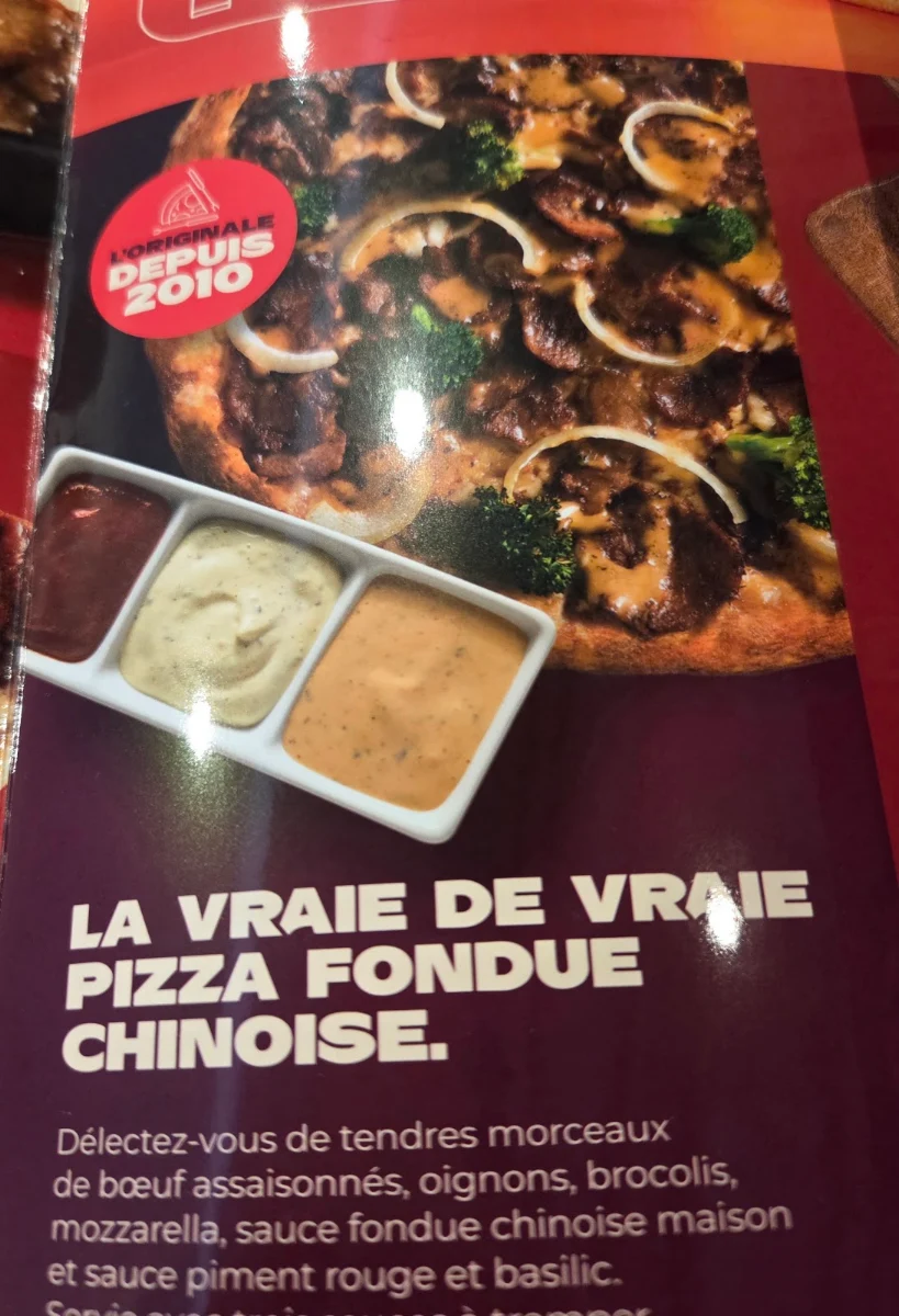 Menu, Restaurant Normandin Donnacona