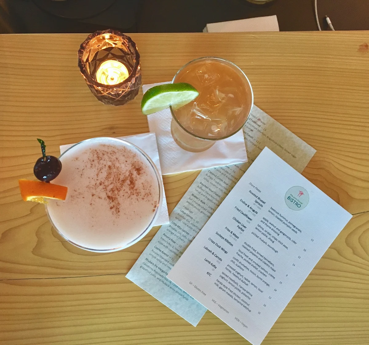 Menu, The Pink House Bistro