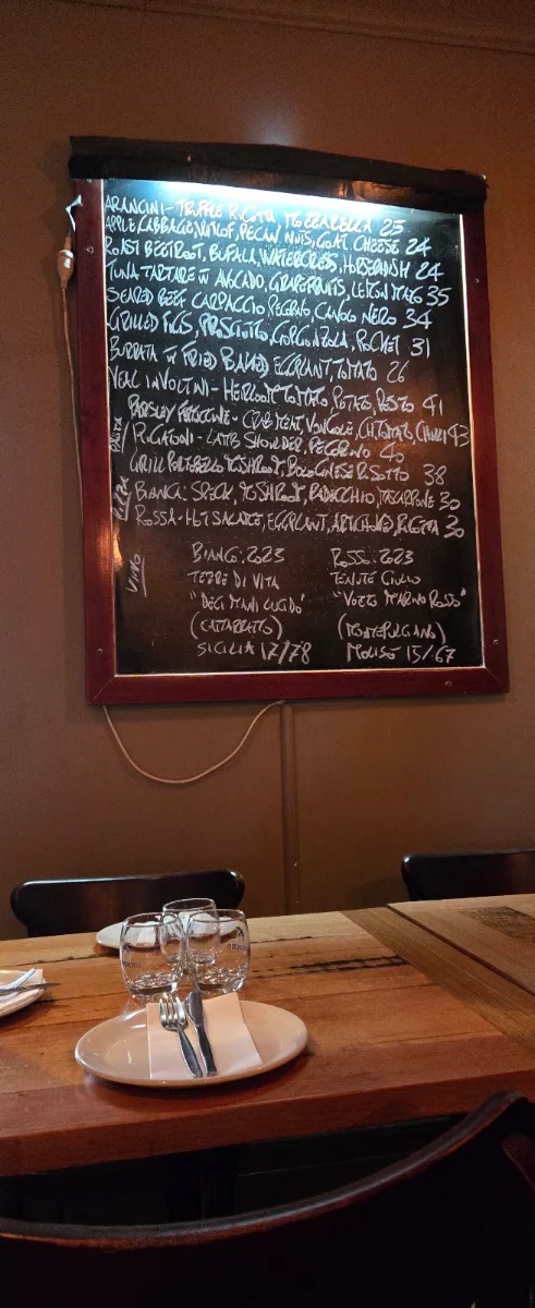 Menu, La Disfida Haberfield