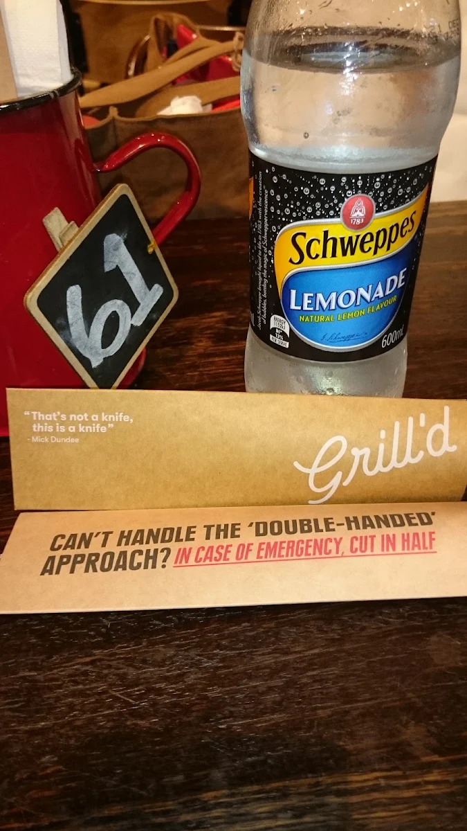 Menu, Grill'd Highpoint